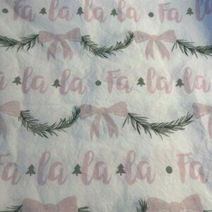 Fa la la  Pottery Barn Flat Sheet ONLY / Pink